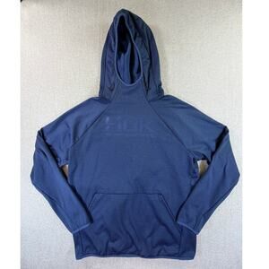 HUK Fishing Men XL Blue Graphic Performance Long Sleeve Outdoor Casual Hoodie
